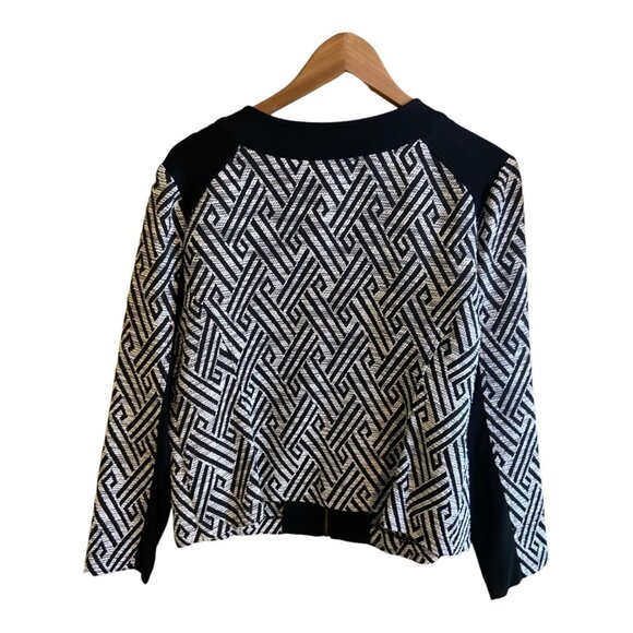 Ruby Road Jacket Womens Black White Size 14 Machu Picchu Tribal Printed Corpcore - Picture 3 of 6